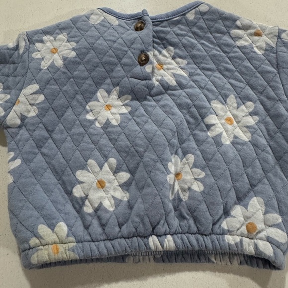 Old Navy Blue Floral Sweater 0-3M - Picture 4 of 4